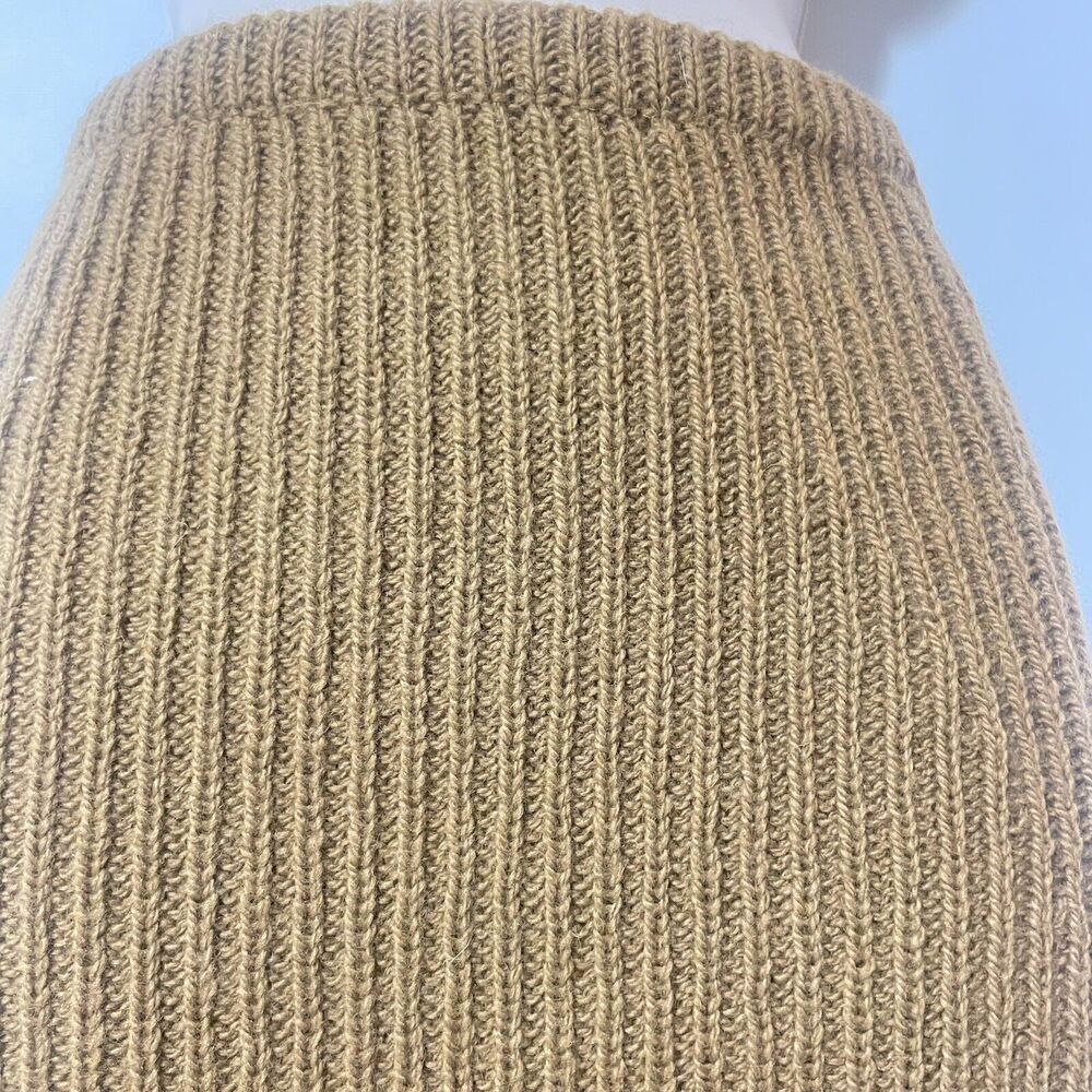 VTG Womens Krizia Maglia caramel 100% Wool knit fall skirt Italy 40 - Picture 2 of 8